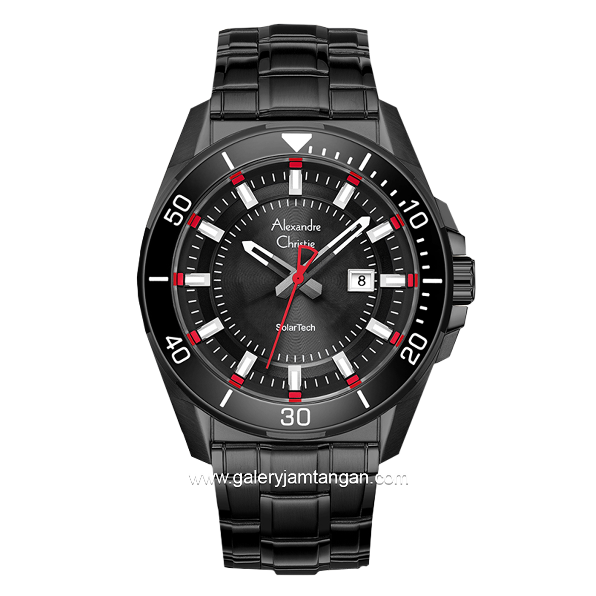 Alexandre Christie AC 6680 MD Solar Tech Black Stainless Steel
