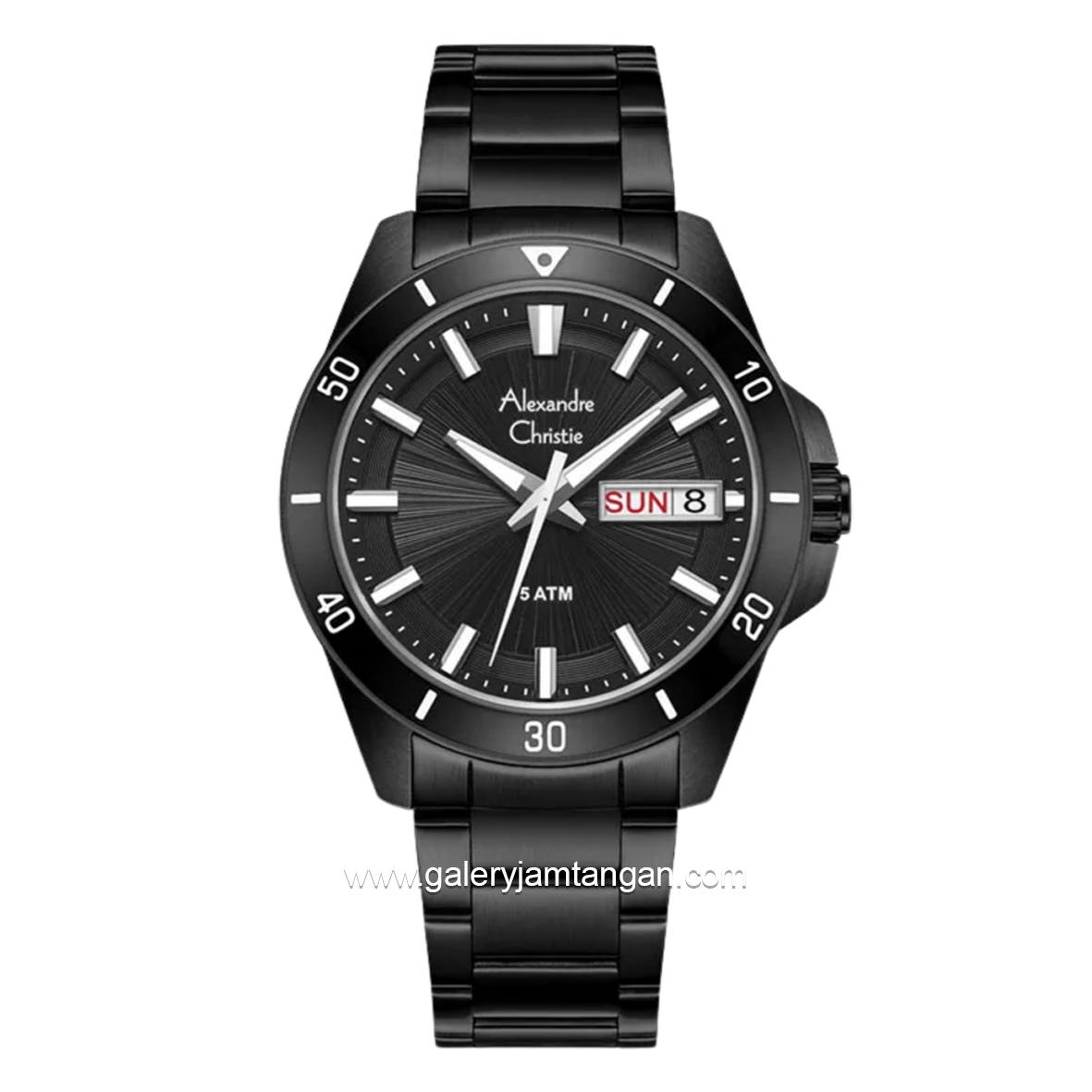 Alexandre Christie AC 6683 MEBIPDG Men Black Dial Black Stainless Steel Strap