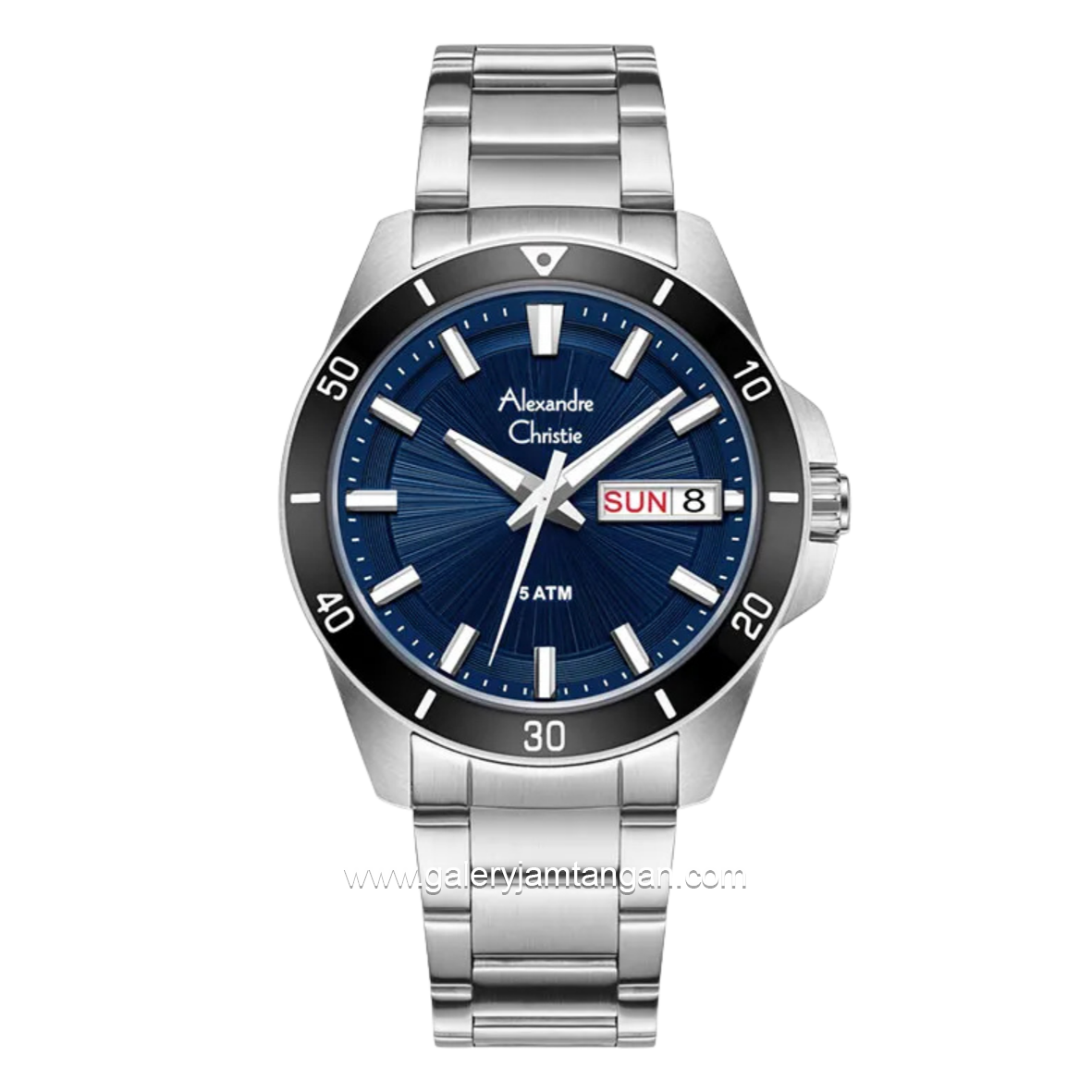 Alexandre Christie AC 6683 MEBTBBU Silver Dial Blue Stainless Steel