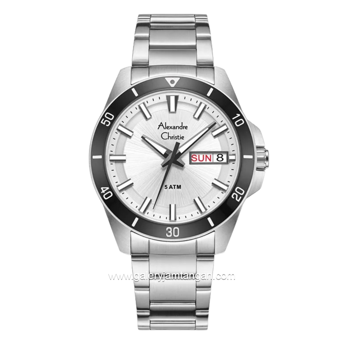 Alexandre Christie AC 6683 MEBTBSL Silver Dial White Stainless Steel