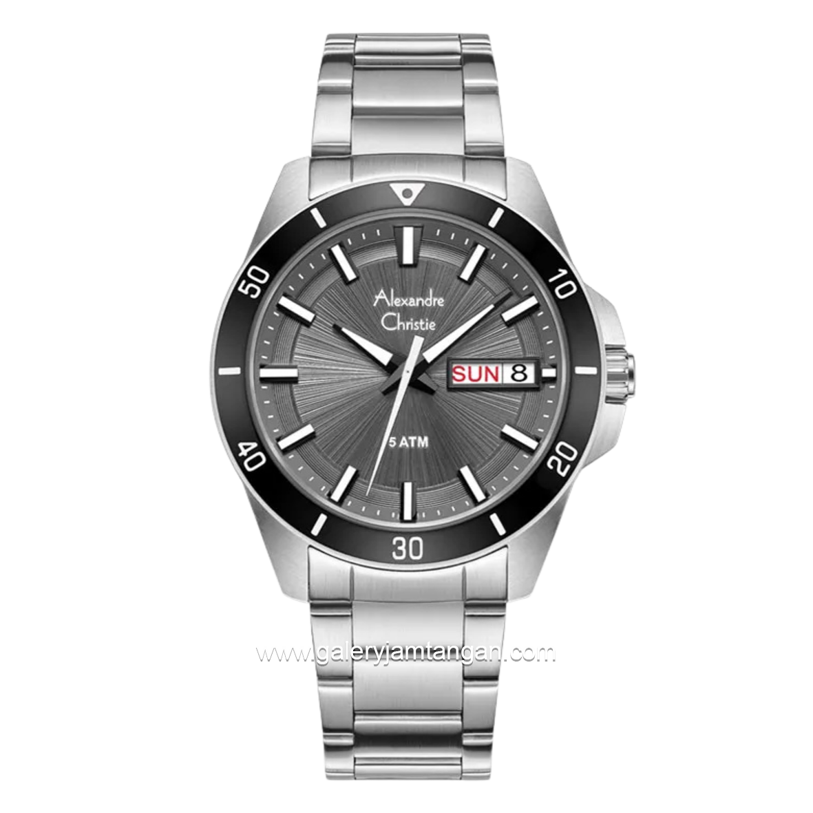 Alexandre Christie AC 6683 MEBTBLG Silver Dial Grey Stainless Steel