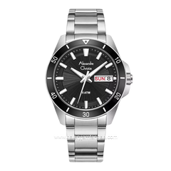 Alexandre Christie AC 6683 ME Silver Dial Black Stainless Steel