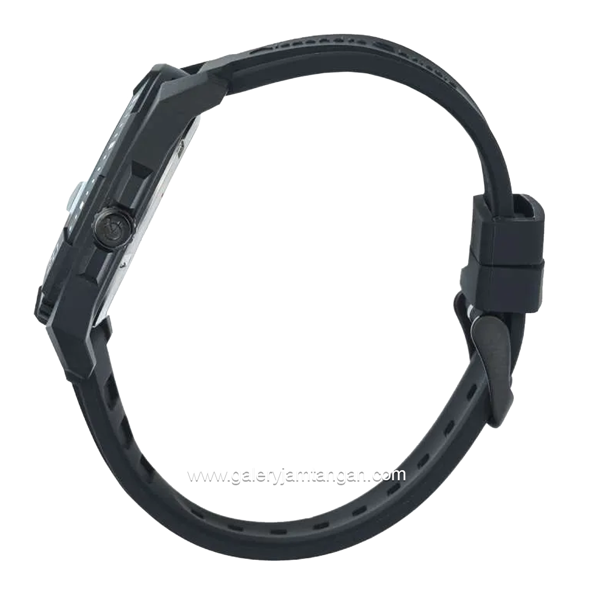 Alexandre Christie AC 6684 MD Black Dial White Rubber Strap