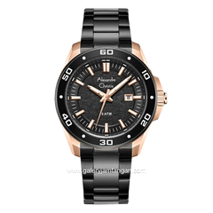 Alexandre Christie AC 6686 MD Men Black Rosegold Stainless Steel