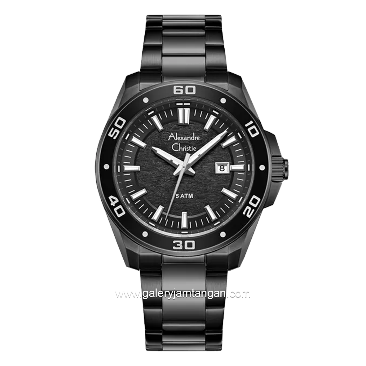 Alexandre Christie AC 6686 MD Men Full Black Stainless Steel