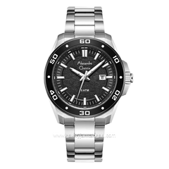 Alexandre Christie AC 6686 MD Men Silver Dial Black Stainless Steel