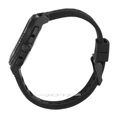 Alexandre Christie AC 6689 MC Chronograph Black Hour Marker White Rubber Strap