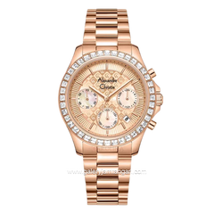 Alexandre Christie AC 6696 MCFRGLN Full Rosegold Stainless Steel Strap