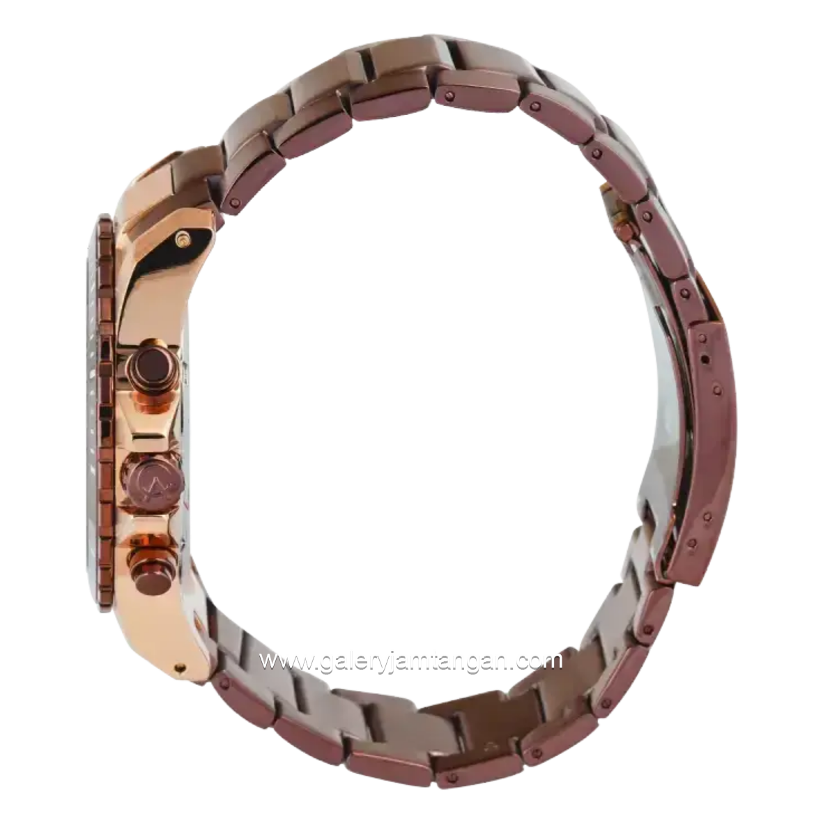Alexandre Christie AC 6696 MCFROBO Brown Rosegold Stainless Steel Strap