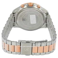 Alexandre Christie AC 6696 MCFTRSL Silver Combi Rosegold Dial White Stainless Steel Strap