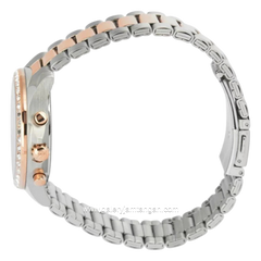 Alexandre Christie AC 6696 MCFTRSL Silver Combi Rosegold Dial White Stainless Steel Strap