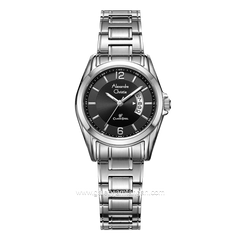 Alexandre Christie AC 8289 LD Silver Dial Black Stainless Steel