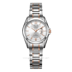 Alexandre Christie AC 8289 LD Silver Combinasi Rosegold Stainless Steel