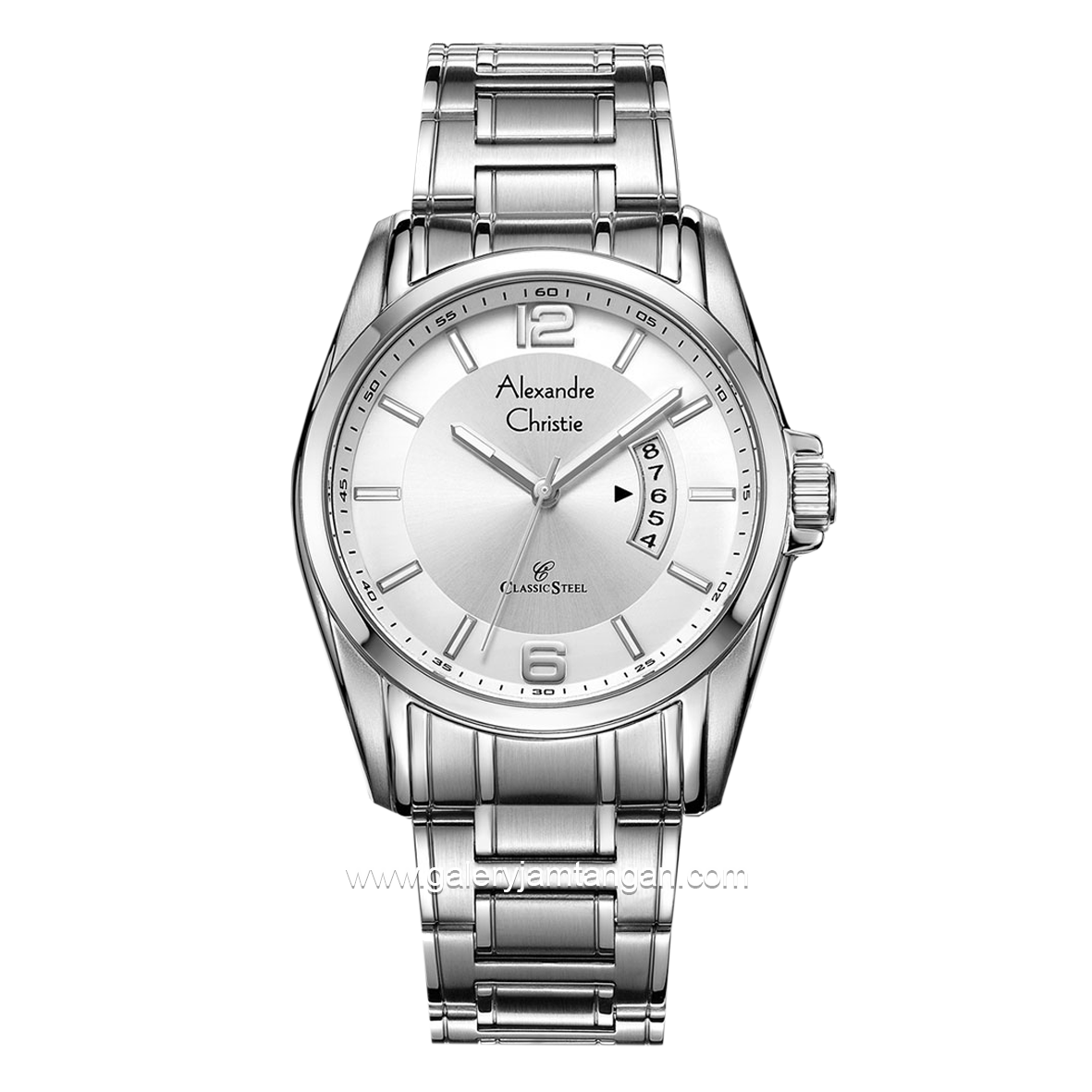 Alexandre Christie AC 8289 MD Silver Dial White Stainless Steel