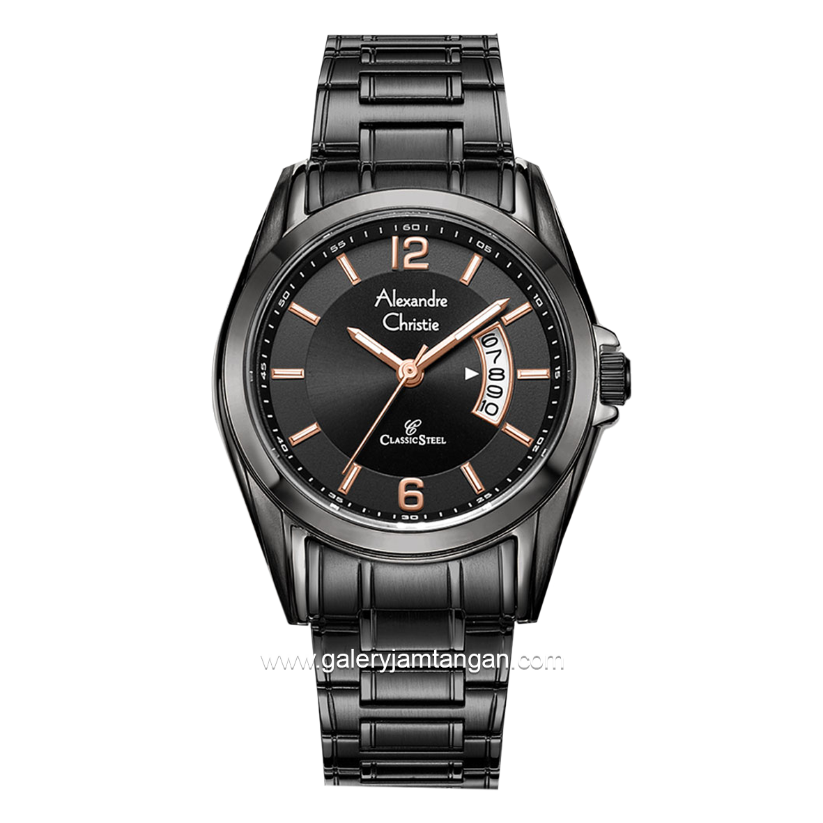 Alexandre Christie AC 8289 MD Black List Rosegold Stainless Steel
