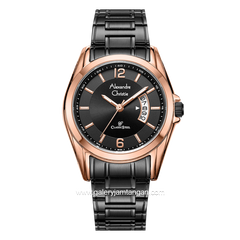 Alexandre Christie AC 8289 MD Black Rosegold Stainless Steel