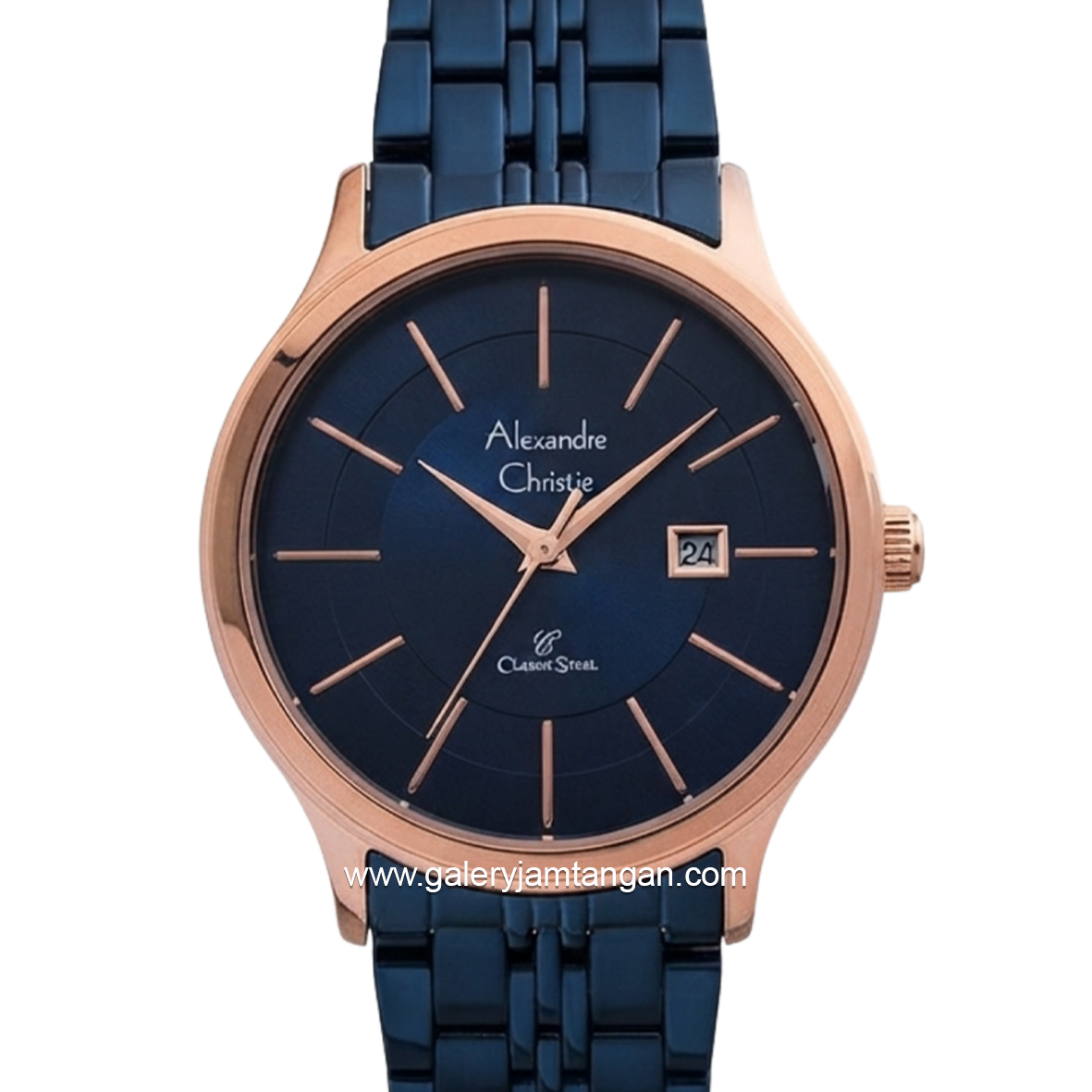 Alexandre Christie AC 8348 LDBURBU Blue Rosegold Stainless Steel