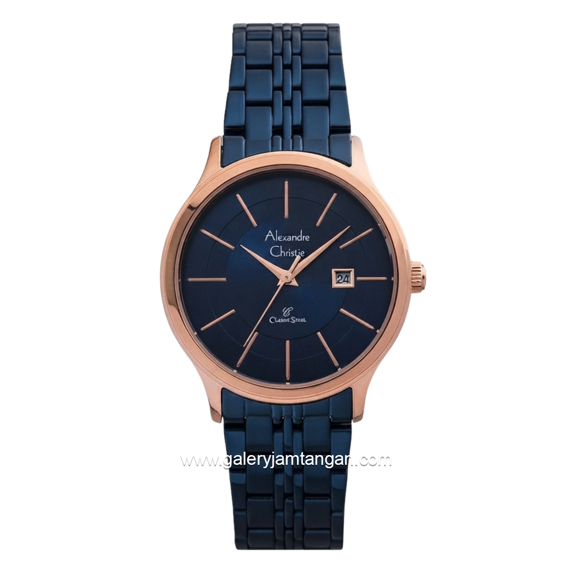Alexandre Christie AC 8348 LDBURBU Blue Rosegold Stainless Steel