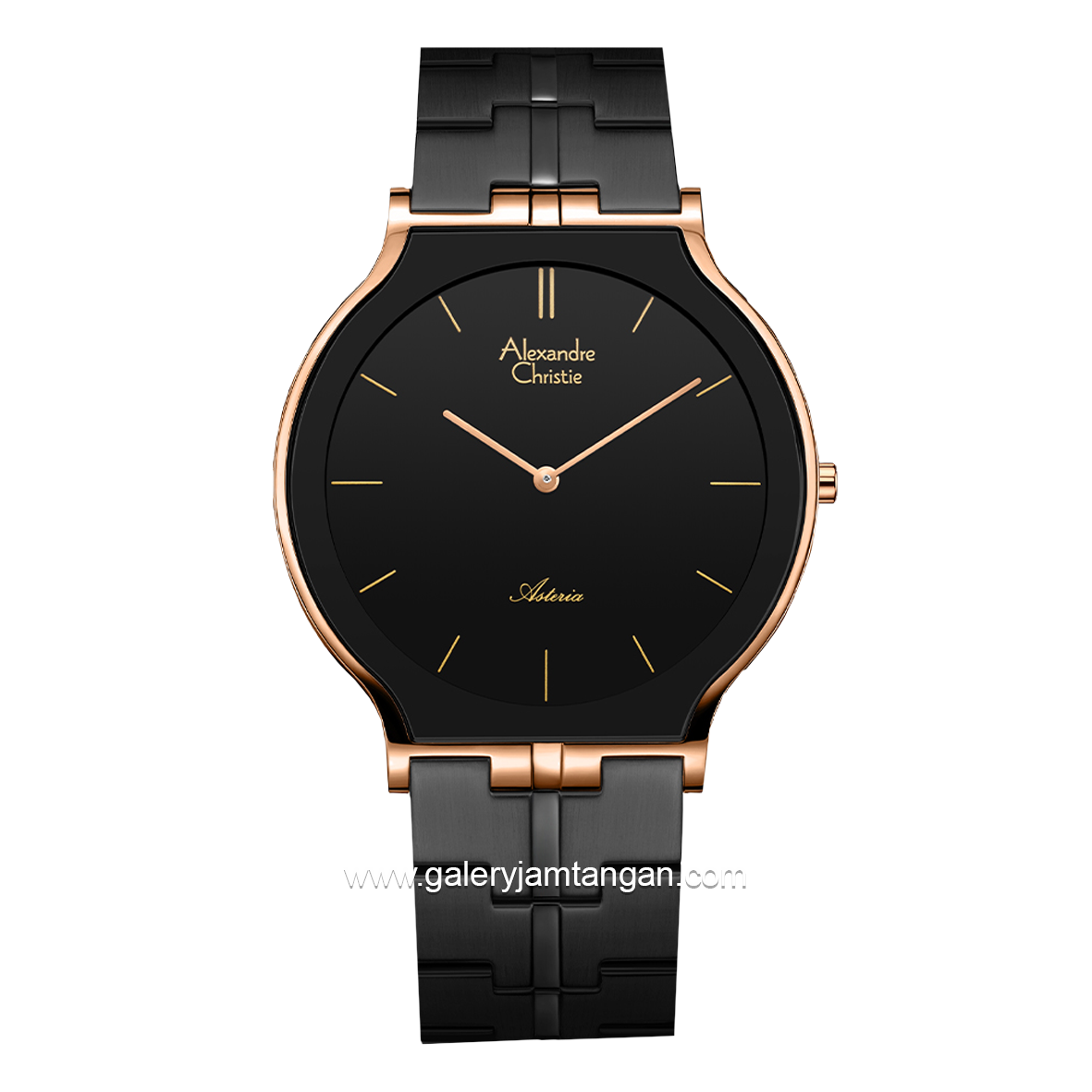 Alexandre Christie AC 8410 MH Black Rosegold Stainless Steel