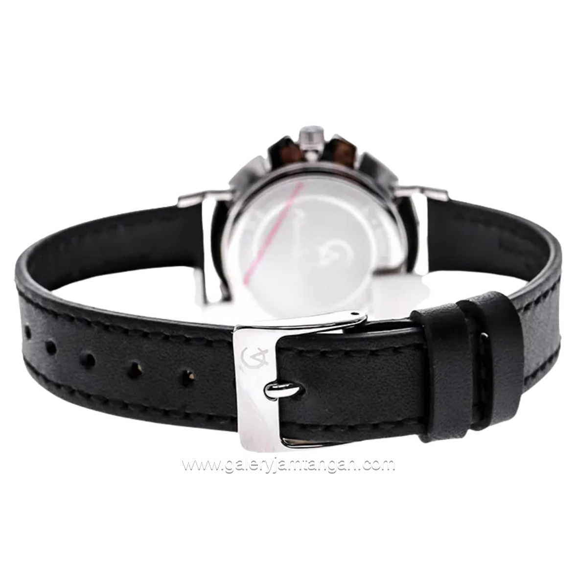 Alexandre Christie AC 8458 MSLSSBA Black Silver Dial Black Leather Strap