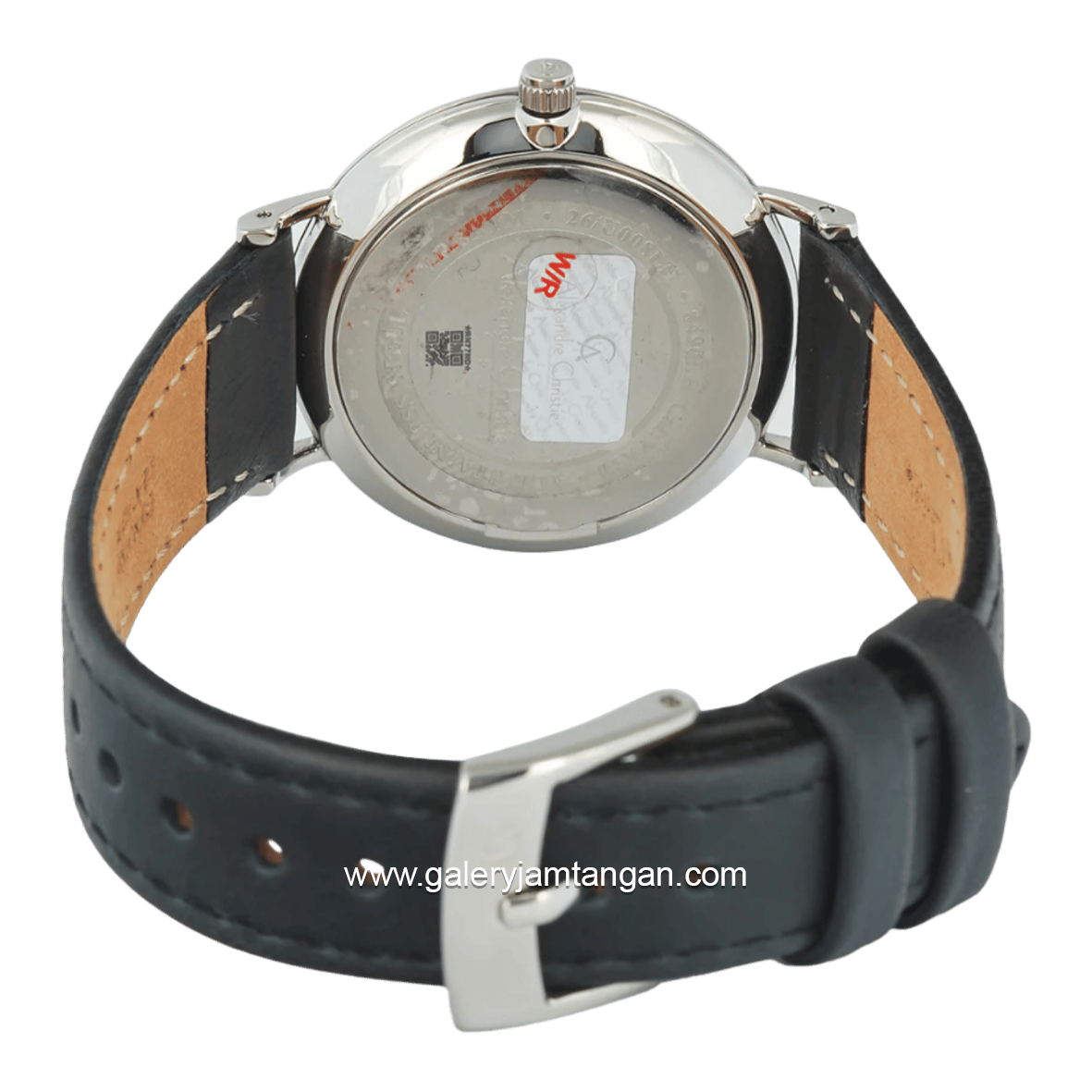 Alexandre Christie AC 8490 LHLSSBA Black Silver Dial Black Leather Strap