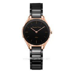Alexandre Christie AC 8610 LH Black Rosegold Stainless Steel