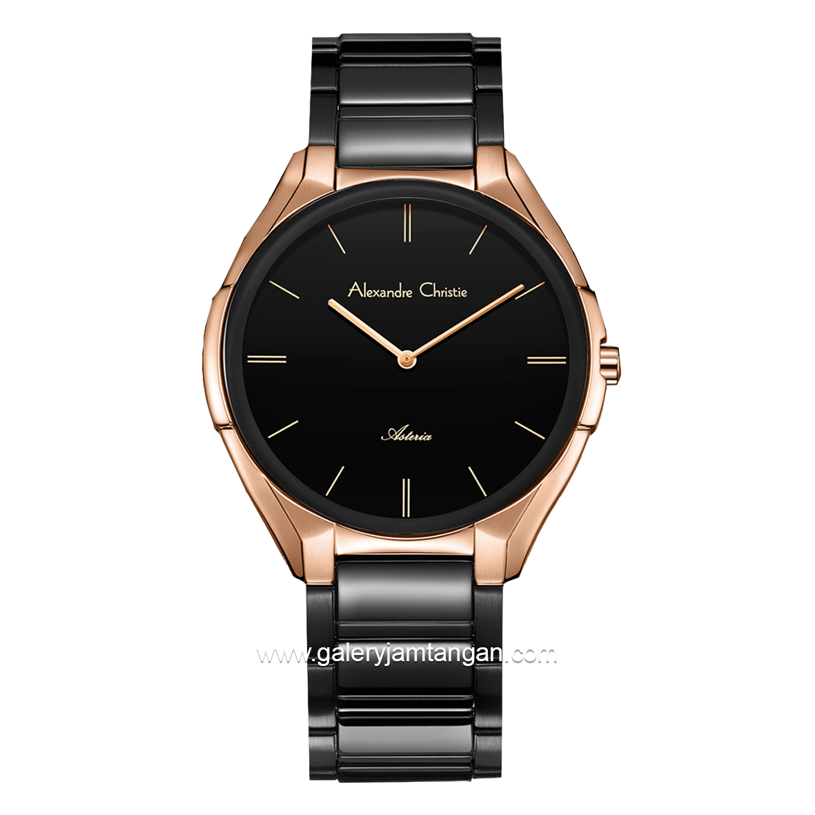 Alexandre Christie AC 8610 MH Black Rosegold Stainless Steel