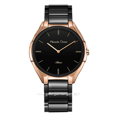 Alexandre Christie AC 8610 MH Black Rosegold Stainless Steel