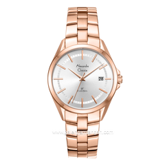 Alexandre Christie AC 8652 LD Rosegold Dial White Stainless Steel