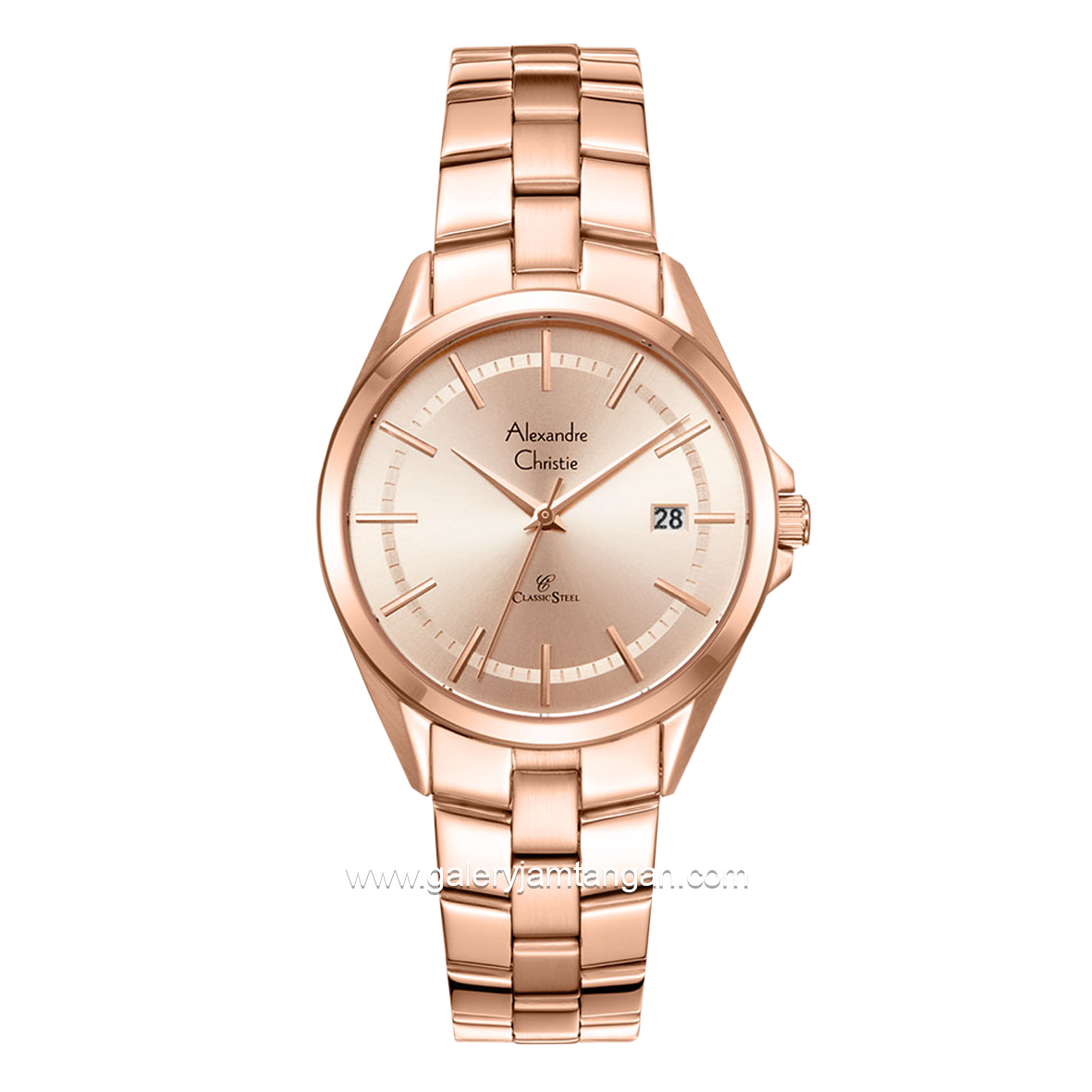 Alexandre Christie AC 8652 LD Full Rosegold Stainless Steel