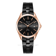 Alexandre Christie AC 8652 LD Black Rosegold Stainless Steel
