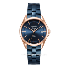Alexandre Christie AC 8652 LD Blue Rosegold Stainless Steel
