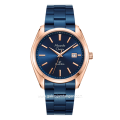 Alexandre Christie AC 8656 MD Blue Rosegold Stainless Steel
