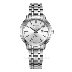 Alexandre Christie AC 8657 LD Silver Dial White Stainless Steel