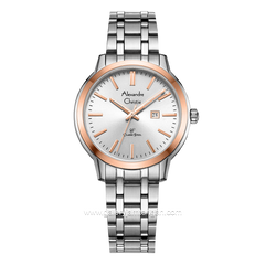 Alexandre Christie AC 8657 LD Silver Ring List Rosegold Stainless Steel