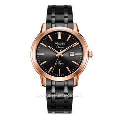 Alexandre Christie AC 8657 MD Black Rosegold Stainless Steel