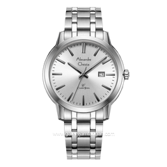 Alexandre Christie AC 8657 MD Silver Dial White Stainless Steel