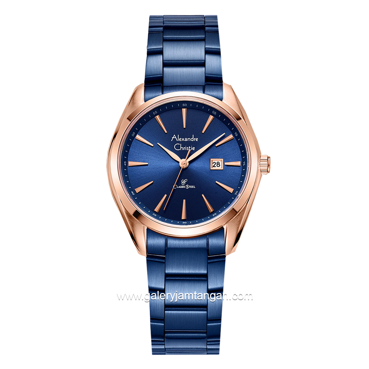 Alexandre Christie AC 8658 LD Blue Rosegold Stainless Steel