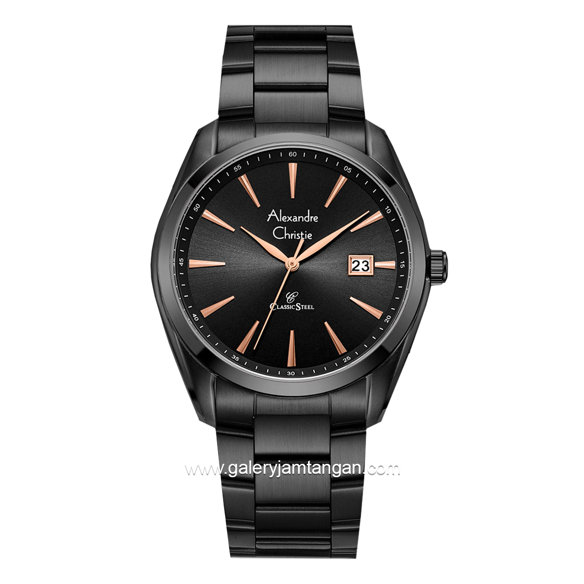 Alexandre Christie AC 8658 MD Black List Rosegold Stainless Steel
