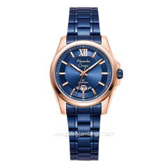 Alexandre Christie AC 8659 LD Blue Rosegold Stainless Steel