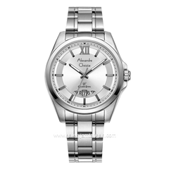 Alexandre Christie AC 8659 MD Silver Dial White Stainless Steel