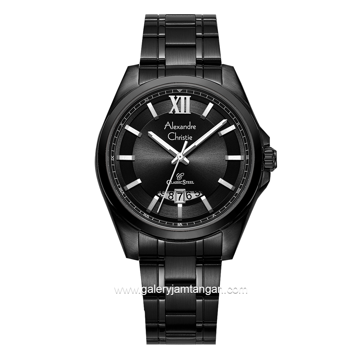 Alexandre Christie AC 8659 MD Black Rosegold Stainless Steel