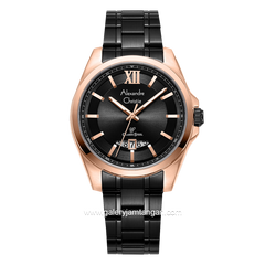 Alexandre Christie AC 8659 MD Black Rosegold Stainless Steel