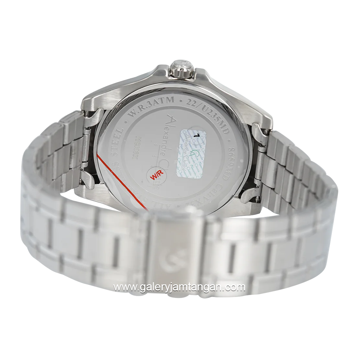 Alexandre Christie AC 8659 MD Silver Dial Black Stainless Steel