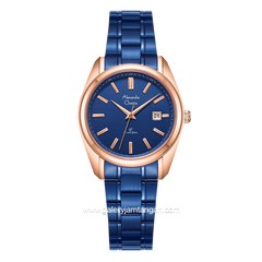 Alexandre Christie AC 8660 LD Blue Rosegold Stainless Steel