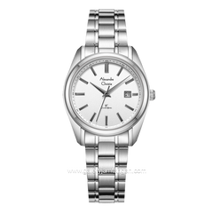 Alexandre Christie AC 8660 LD Silver Dial White Stainless Steel