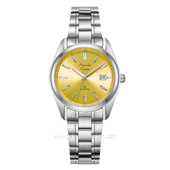 Alexandre Christie AC 8660 LD Silver Dial Yellow Macaron Series Stainless Steel