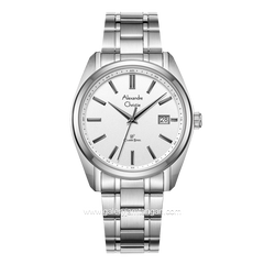 Alexandre Christie AC 8660 MD Silver Dial White Stainless Steel