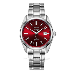 Alexandre Christie AC 8660 MD Silver Dial Red Macaron Series Stainless Steel