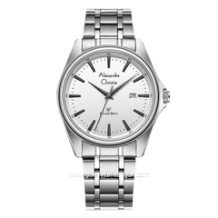 Alexandre Christie AC 8661 MD Silver Dial White Stainless Steel